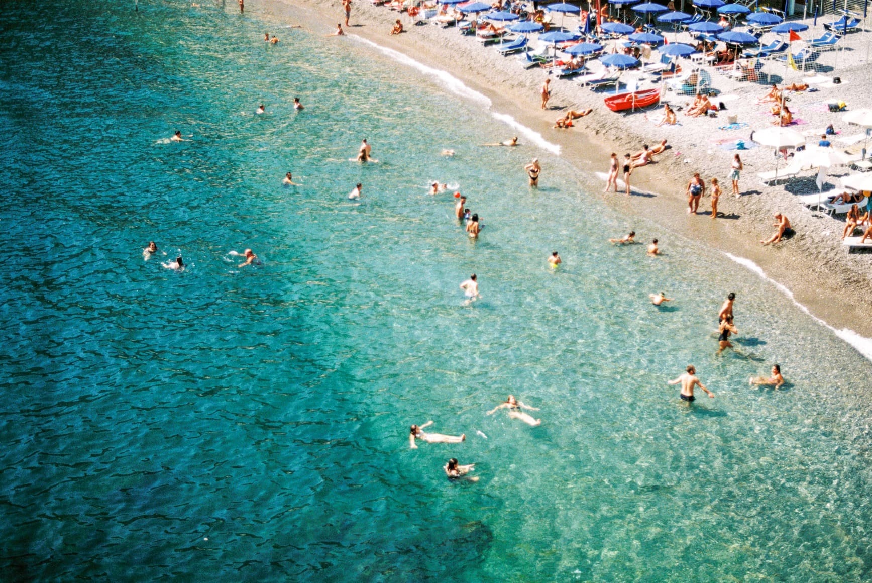 The quintessential summer image on the shores of the Amalfi Coast.
