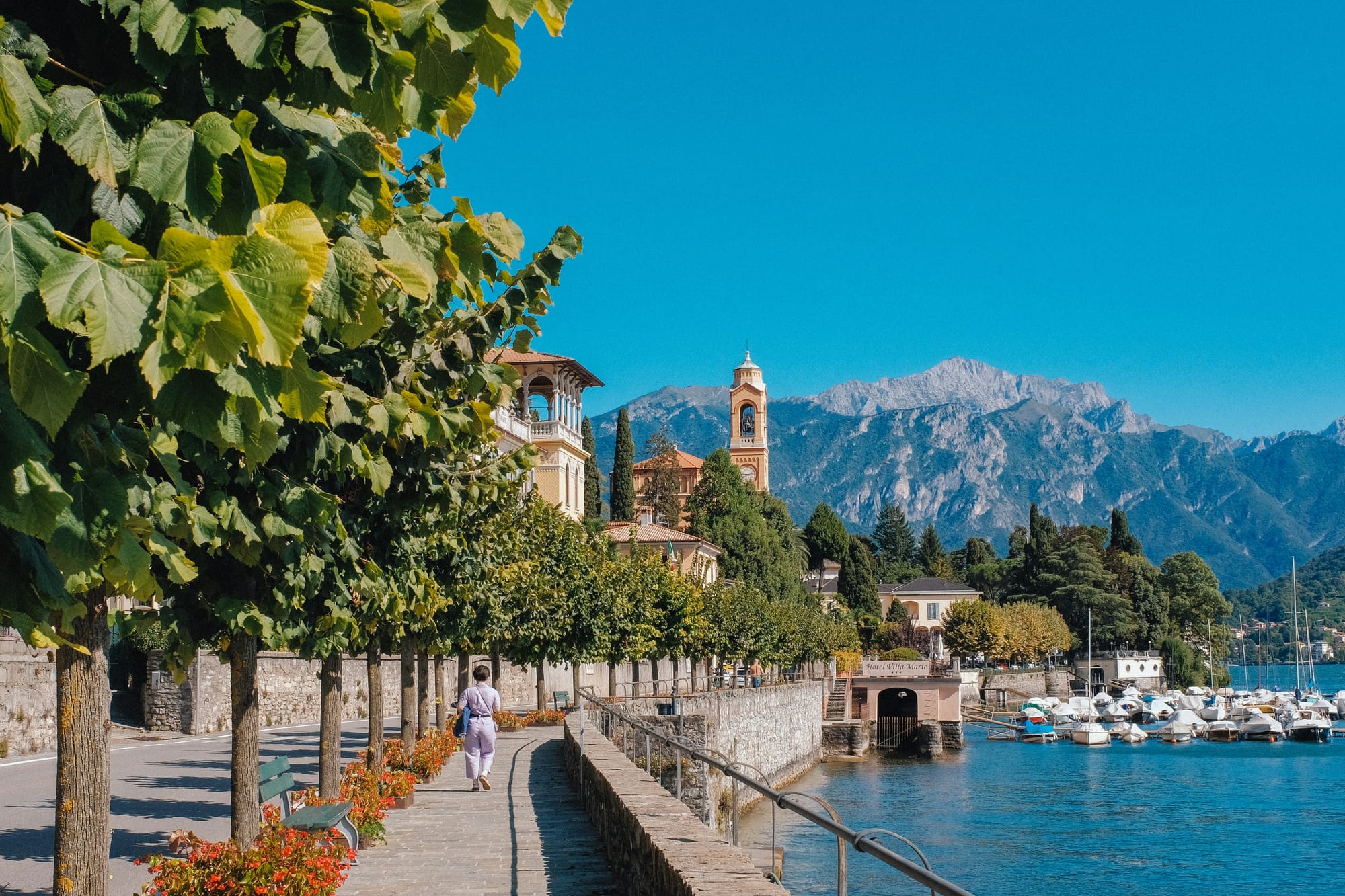 Sunny coast of Lake Como.