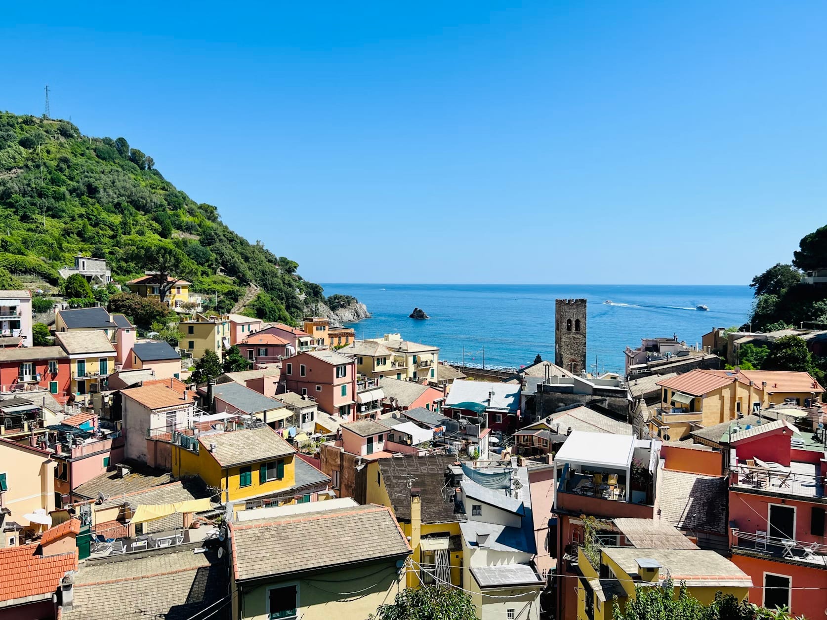 The town center of Monterosso al Mare in the Cinque Terre region.